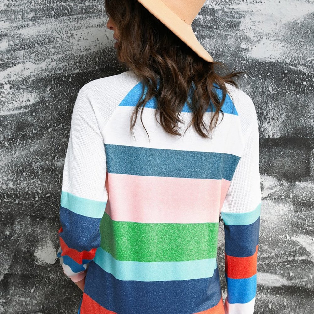 💜 NEW Color Block Long Sleeve Top - Picture 3 of 5